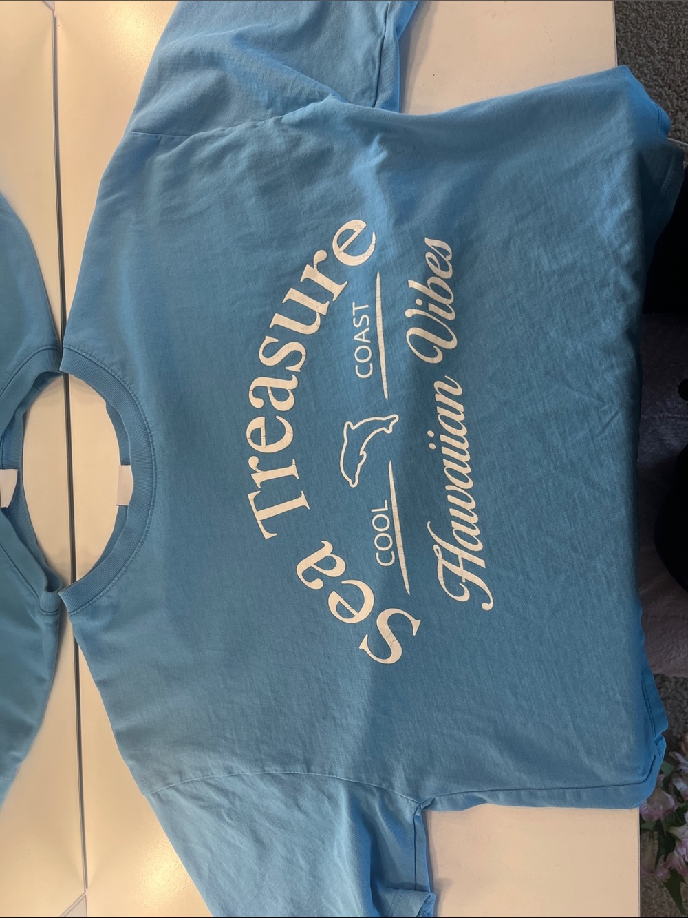Zara Blue 'Sea Treasure Hawaiian Vibes' Kids Tee